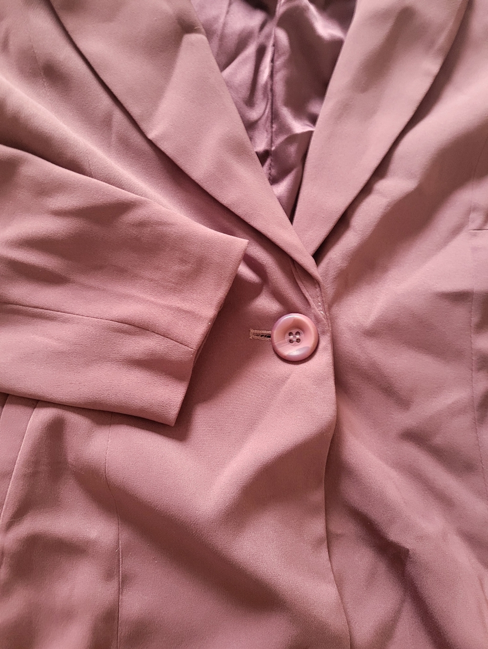 TORRID Mauve Blazer Open Front Structured Jacket Workwear Minimalist Size 00 - Picture 4 of 7